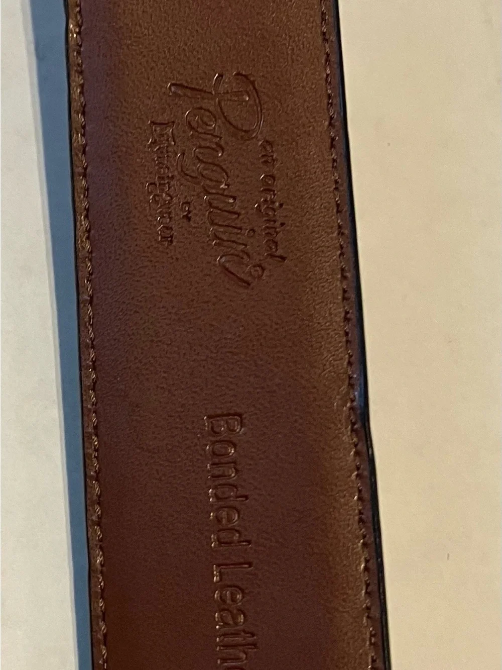 Penguin Brown Leather Belt Sz 42